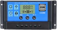 🌞 intelligent 30a solar charge controller for 12v/24v solar panels with dual usb ports, lcd display, timer setting, and adjustable parameters for on/off hours logo