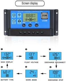 img 3 attached to 🌞 Intelligent 30A Solar Charge Controller for 12V/24V Solar Panels with Dual USB Ports, LCD Display, Timer Setting, and Adjustable Parameters for ON/Off Hours