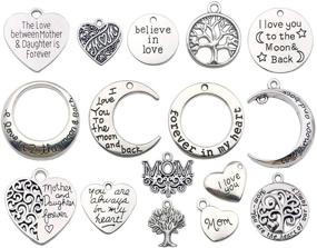 img 4 attached to 30pcs Youdiyla Mother's Day Charms Collection - Inspiring Word Messages Saying Charm Findings for Bracelet and Necklace Jewelry Making (HM283)