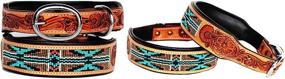 img 3 attached to PRORIDER Rhinestone Collar Crystal Leather Dogs for Training & Behavior Aids
