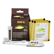 💆 mina ibrow henna: dark brown regular pack & coloring kit - achieve perfect brow color with ease! logo
