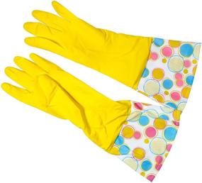 img 1 attached to 🧤 Sparkling Clean Latex Gloves: Brighten Up Your Cleaning Routine