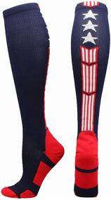 img 4 attached to MadSportsStuff Patriot Stars Stripes Socks