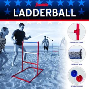 img 3 attached to 🎯 Franklin Sports Ladder Ball Set - 2 Targets with Weighted Bases and 6 Bolas - Ladder Golf Toss Outdoor Game for Beach or Backyard Fun - Professional, American, and Family Set Options