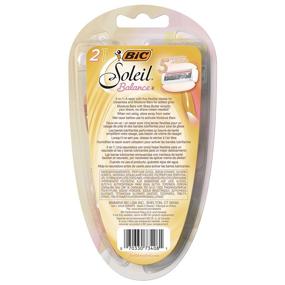 img 3 attached to BIC Soleil Balance Women's Disposable Razor 2 Pack - Assorted Colors for Effortless Shaving