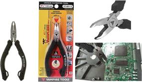 img 1 attached to 🔧 VAMPLIERS VT-001-5 Мини-плоскогубцы длиной 5 дюймов для извлечения залипших, обломанных, поврежденных и защитных винтов, гаек и болтов + керамические ножницы из арамидно-волоконного оптоволокна длиной 6,25 дюйма - лучшие в мире плоскогубцы!