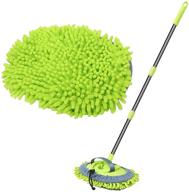🚗 willingheart 47.5" car wash brush mop cleaning tool with extended handle kit - ideal for cleaning and detailing cars, trucks, suvs, rvs, trailers, boats - 2 in 1 chenille microfiber sponge duster - safely cleans without damaging paint or causing scratches logo