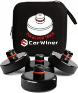 carwiner tesla model 3/s/x/y jack pad set with storage case - lifting pucks accessories (4 packs) logo