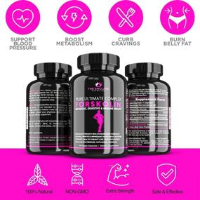 img 2 attached to 💪 Forskolin Weight Loss Pills for Women - 300mg Coleus Forskohlii Root Extract. Max Strength 100% Pure Forskolin Complex for Belly Fat Reduction, Metabolism Boost, and Appetite Control