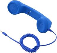 📞 vintage retro 3.5mm telephone handset cell phone receiver mic speaker for iphone ipad mobile phones cellphone smartphone (blue) - cellcase logo