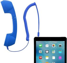 img 1 attached to 📞 Vintage Retro 3.5mm Telephone Handset Cell Phone Receiver Mic Speaker for iPhone iPad Mobile Phones Cellphone Smartphone (Blue) - CellCase