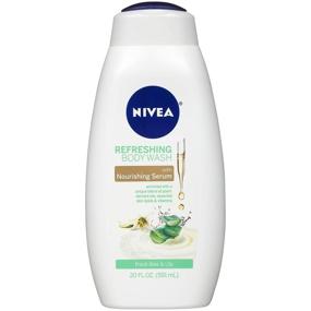 img 4 attached to 🌿 NIVEA Освежающий гель для тела с алоэ и лилией: питательная сыворотка в бутылке объемом 20 жидких унций для максимального освежения!