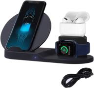 wireless charging station iphone iwatch logo