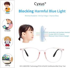 img 3 attached to 👓 Защитите глаза вашего подростка с помощью очков от синего света Cyxus: Антивоспалительные очки для компьютерных игр для детей в возрасте от 7 до 16 лет