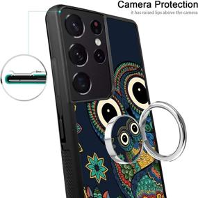 img 3 attached to NIUKAMO For Samsung Galaxy S21 Ultra Case Owl With Kickstand TPU Samsung Galaxy S21 Ultra Case With Phone Stand Grip Anti-Collision And Waterproof Silicone Case For Samsung Galaxy S21 Ultra-Owl