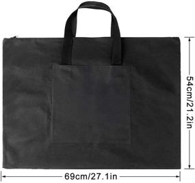 img 3 attached to 🎨 Art Bag for Artists: Canvas Painting Portfolio Tote with Drawing Board, Sketchpad, Palette, Paints, Brushes, Pencils - A2 Size