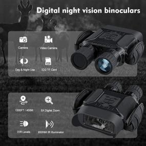 img 3 attached to 🔦 Ultimate Hunting and Surveillance Gear: Bestguarder NV-900 Night Vision Goggles Binocular with Timelapse, Large Screen and 32G Memory Card