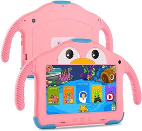 img 4 attached to Kids Tablet for Toddlers - Android Tablet with WiFi, Dual Camera, 1GB RAM, 32GB Storage, 1024 x 600 Screen, Parental Control, Google Playstore, YouTube, Netflix - Ideal for Boys and Girls - 10 Inch Display - Android 10