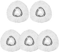 🧹 set of 5 microfiber mop refills, easy-to-clean replacement head for spin mop логотип