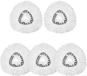 img 4 attached to 🧹 Set of 5 Microfiber Mop Refills, Easy-to-Clean Replacement Head for Spin Mop