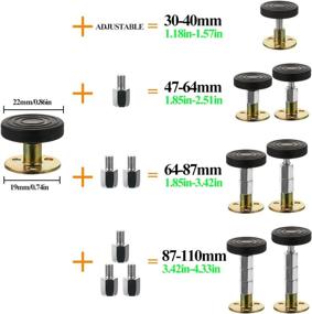 img 2 attached to 🛏️ WENIUBE-Anti Shake Bed Stoppers: Adjustable Threaded Tools for Bed Stability (30-112mm)