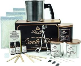 img 4 attached to Blue Aurra DIY Candle Making Kit – Scented Soy Candle Starter Kit with Fragrance Scents and Supplies – Complete Candle Making Kit for Beginners - 3 Unique Candles with Dye – Crafting Kit for Adults