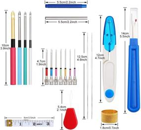 img 3 attached to 🧵 KOKNIT 71 Pcs Punch Needle Set - Ultimate Embroidery Stitching Kit for Beginners