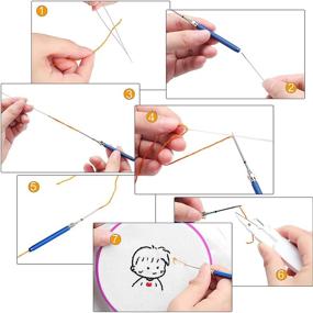 img 2 attached to 🧵 KOKNIT 71 Pcs Punch Needle Set - Ultimate Embroidery Stitching Kit for Beginners