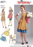 👗 discover the charm of simplicity us8571a: 1940's vintage fashion apron sewing patterns for sizes s-l logo