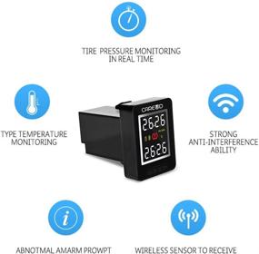 img 1 attached to Система контроля давления шин U912 (TPMS) - мониторинг давления и температуры в реальном времени | 4 шт. датчика RF | Внутренние/внешние | Слот по умолчанию | 5-летний срок службы батареи | Совместима с Honda с 4 внешними датчиками.