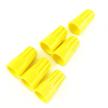 yellow electrical wire end connectors ribbed caps bulk 500 pack small twist-on wire connectors nuts 22-10 awg logo