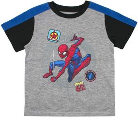 img 3 attached to 🦸 Marvel Avengers and Spiderman Superhero Shirts 3-Pack - Ideal for Boys and Toddlers