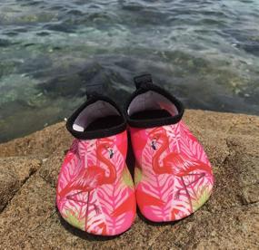 img 2 attached to 🩲 Quicker Drying Flamingo Surf Shoes for Toddler Girls – Perfect for Barefoot Fun!