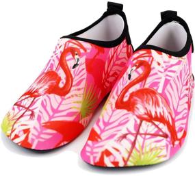 img 4 attached to 🩲 Quicker Drying Flamingo Surf Shoes for Toddler Girls – Perfect for Barefoot Fun!