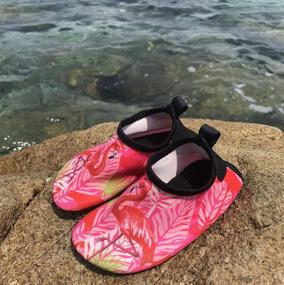img 3 attached to 🩲 Quicker Drying Flamingo Surf Shoes for Toddler Girls – Perfect for Barefoot Fun!