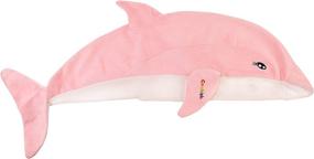 img 4 attached to 🐬 Pink Dolphin Stuffed Animal Storage Bean Bag Chair - Perfect for Girls' Bedroom or Playroom