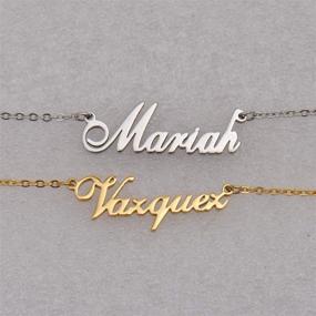 img 2 attached to GR35Z9 Nameplate Necklace Customized Jewelry