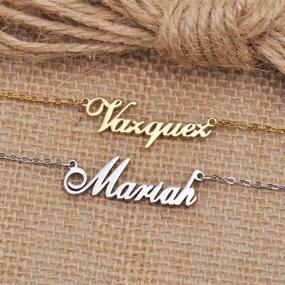 img 1 attached to GR35Z9 Nameplate Necklace Customized Jewelry