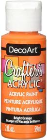 img 1 attached to 🎨 Vibrant 2-Ounce DecoArt Crafter's Acrylic Paint in Bright Orange - Explore your Creativity!