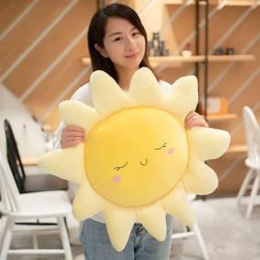img 2 attached to 🌤️ Mathew Sun Cloud Plush Throw Pillow for Sofa, Cushion for Car Seat or Neck Support Pillow