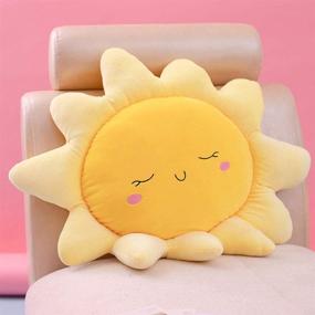 img 1 attached to 🌤️ Mathew Sun Cloud Plush Throw Pillow for Sofa, Cushion for Car Seat or Neck Support Pillow