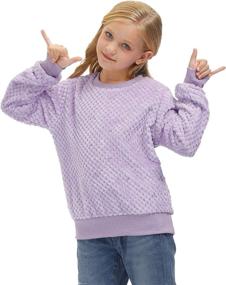 img 2 attached to Cozy Sherpa Pullover: BesserBay Warm 🧥 Fuzzy Knit Sweater for Girls (3-12 Years)