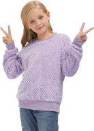 cozy sherpa pullover: besserbay warm 🧥 fuzzy knit sweater for girls (3-12 years) logo