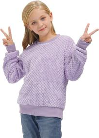 img 4 attached to Cozy Sherpa Pullover: BesserBay Warm 🧥 Fuzzy Knit Sweater for Girls (3-12 Years)