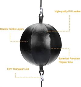 img 1 attached to 🥊 Discover Ultimate Training with the Speed Punch Bag: Leather Double End Boxing Speed Ball Punching Bag for Gym, MMA, Boxing, and Sports - Ideal for Adults, Kids, Men, and Women!