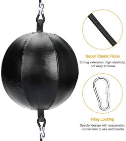 img 2 attached to 🥊 Discover Ultimate Training with the Speed Punch Bag: Leather Double End Boxing Speed Ball Punching Bag for Gym, MMA, Boxing, and Sports - Ideal for Adults, Kids, Men, and Women!