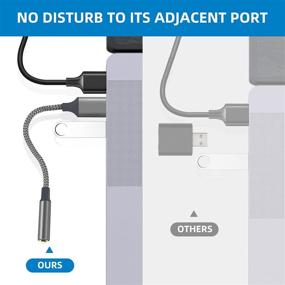 img 1 attached to 🎧 ARKTEK USB to Audio Jack Adapter - USB Sound Card Converter with 3.5mm Aux, Compatible with Headset, PC, Laptop, Mac, Switch, Beats, PS4 and More (Grey)