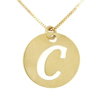 img 4 attached to Lucchetta - Premium 14k Italian Solid Gold Initial Necklace for Women | Alphabet Letter Collection | Fine Jewelry - XS2407-VE45