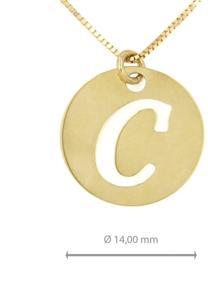 img 1 attached to Lucchetta - Premium 14k Italian Solid Gold Initial Necklace for Women | Alphabet Letter Collection | Fine Jewelry - XS2407-VE45