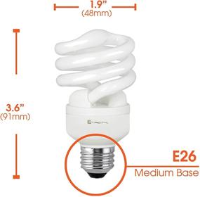 img 1 attached to Energy-Efficient CFL Bulb, T2 Spiral Design - 5000k Daylight, 13W (60W Equivalent), 900 Lumens, E26 Medium Base, 120V, UL Listed - Pack of 2